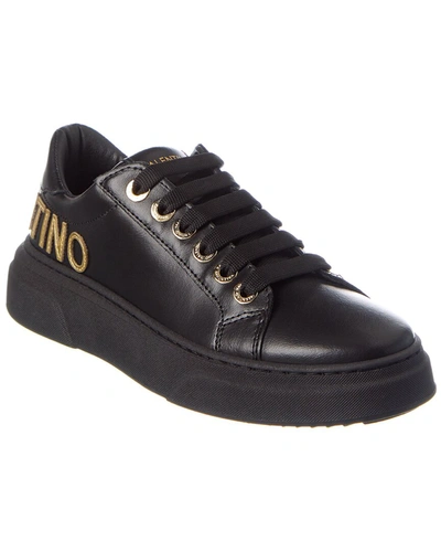 By Mario Alice Leather Sneaker In Black