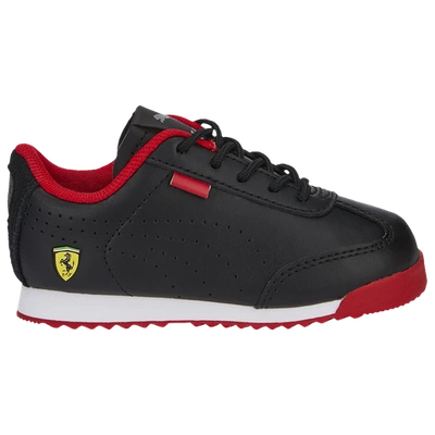 Shop Puma Boys  Ferrari Roma Via Perf In  Black/ White