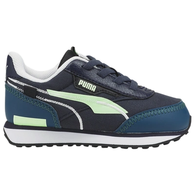 Shop Puma Boys  Future Rider Twofold In Parisian Night/ Black/blue Coral