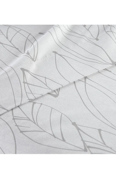Southshore Fine Linens Premium Collection Ultra Soft Botanical Forest Sheet Set In Modern Foliage White/grey