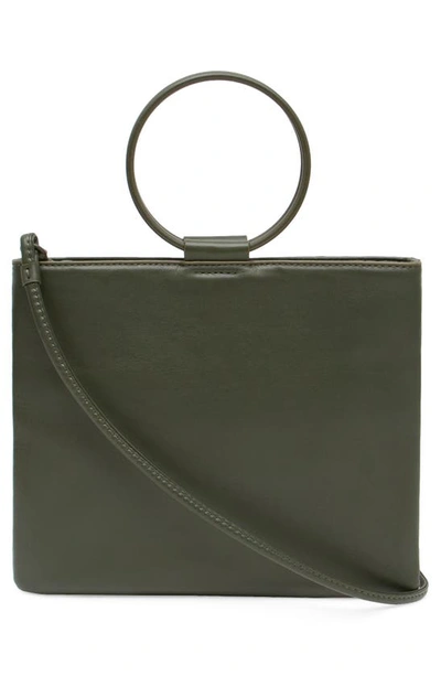 Shop Thacker Le Pouch Leather Clutch In Moss