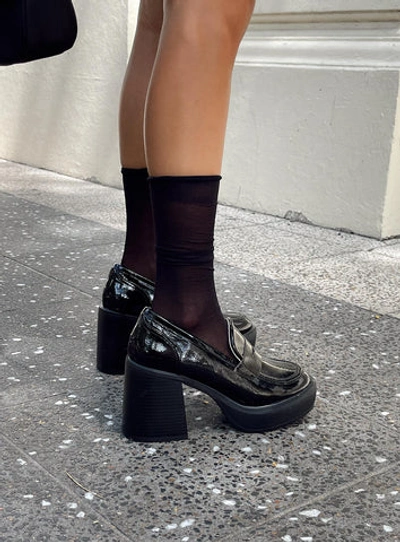 Shop Princess Polly Metropolitan Heels In Black