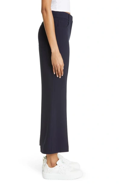 Stella Mccartney Twill Crop Flare Trousers In 4101 - Ink