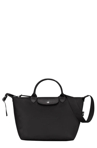 Shop Longchamp Le Pliage Energy Recycled Nylon Crossbody Bag In Black