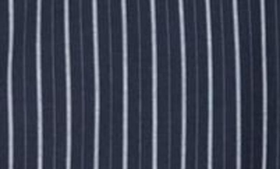 Majestic Sunset Blues Stripe Robe In Dark Navy