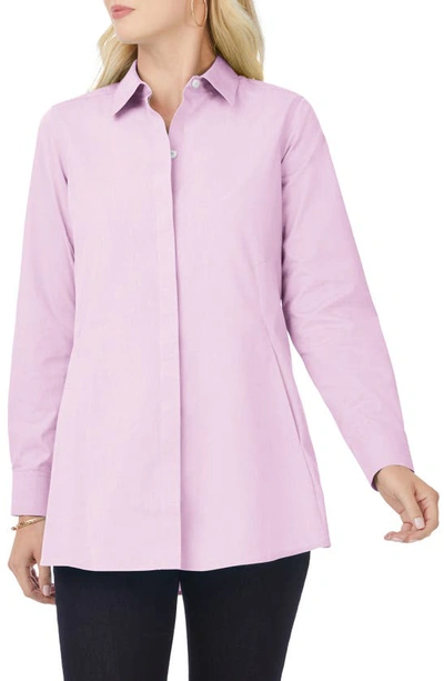 Shop Foxcroft Cici Non-iron Tunic Blouse In Lilac Bloom