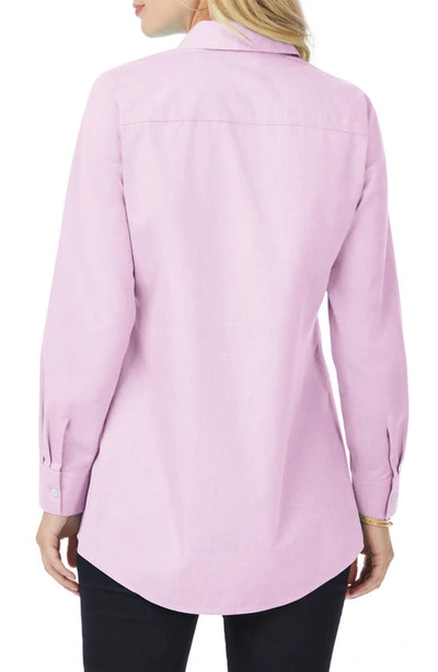 Shop Foxcroft Cici Non-iron Tunic Blouse In Lilac Bloom