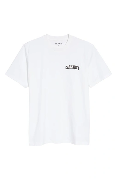 Shop Carhartt University Script Logo T-shirt In White / Black