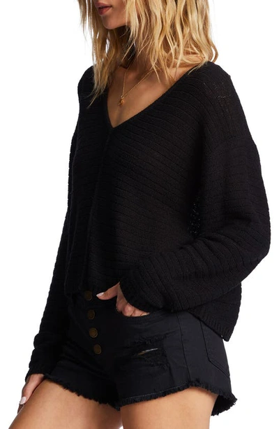 Shop Billabong Every Day Cotton Blend Sweater In Black Pebble