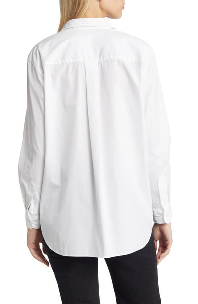Shop Frank & Eileen Joedy Boyfriend Button-up Shirt In White Superluxe