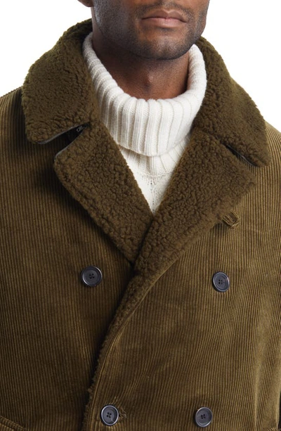 Shop Oliver Spencer Newington Kinglsey Cotton Corduroy Coat In Moss Green
