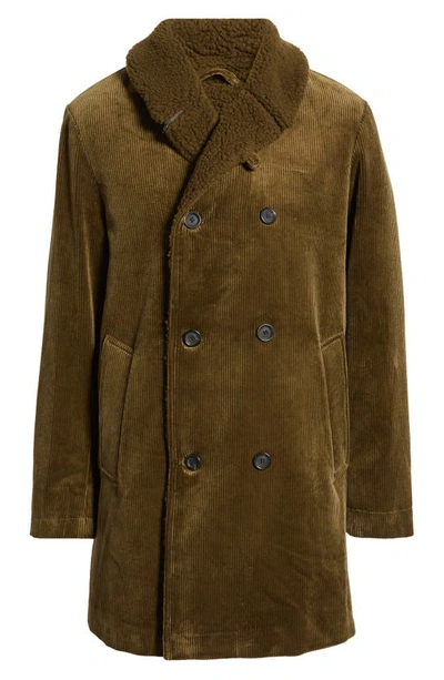 Shop Oliver Spencer Newington Kinglsey Cotton Corduroy Coat In Moss Green