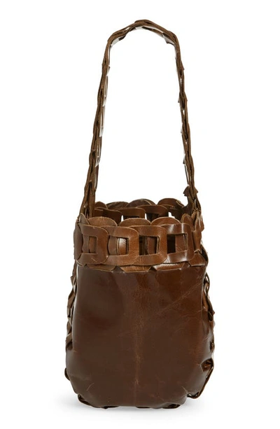 Shop Sc103 Links Leather Tote In Mahogany