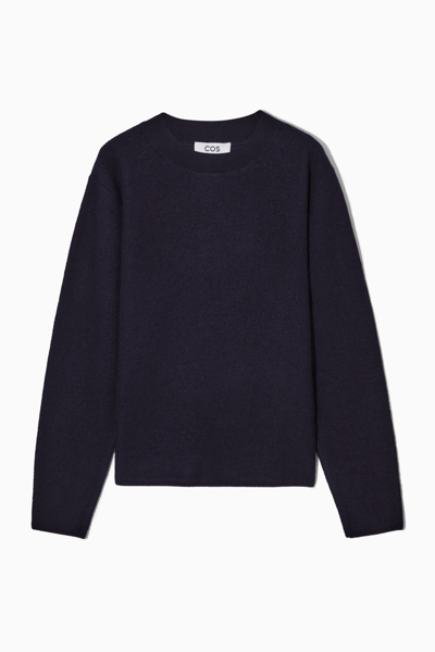 Cos Regular-fit Merino Wool Jumper In Blue | ModeSens