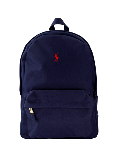Shop Polo Ralph Lauren Kids Navy Blue Backpack