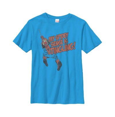 Shop Marvel Boy's  Spider-man Spidey Sense Child T-shirt In Turquoise