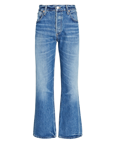 Shop Citizens Of Humanity Neve Low Slung Straight-leg Jeans In Blue