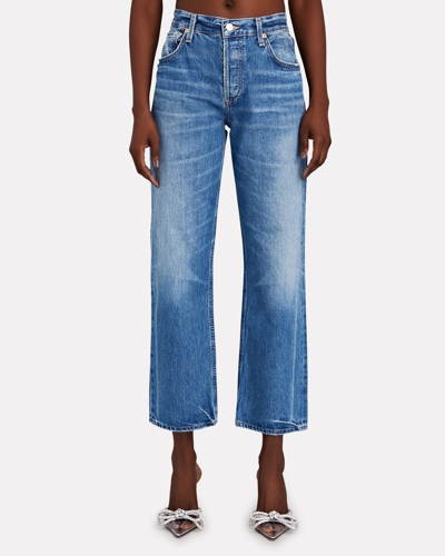Shop Citizens Of Humanity Neve Low Slung Straight-leg Jeans In Blue