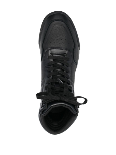 Shop Calvin Klein Panelled Hi-top Sneakers In Black