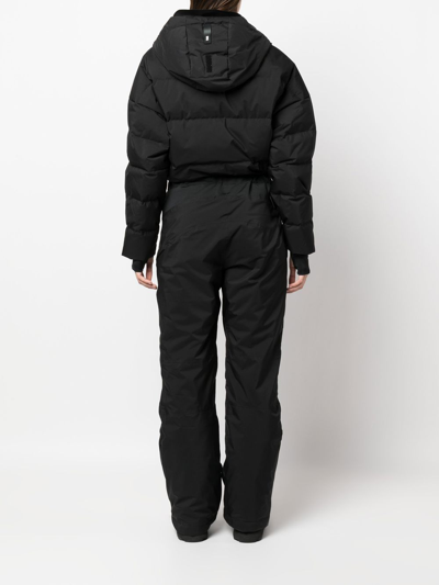 Shop Templa Belted-waist Goose-down Ski Suit In Black