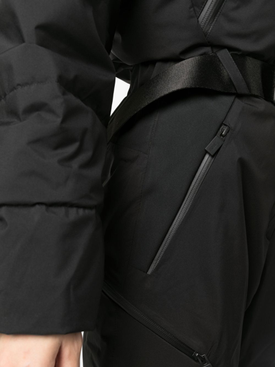 Shop Templa Belted-waist Goose-down Ski Suit In Black