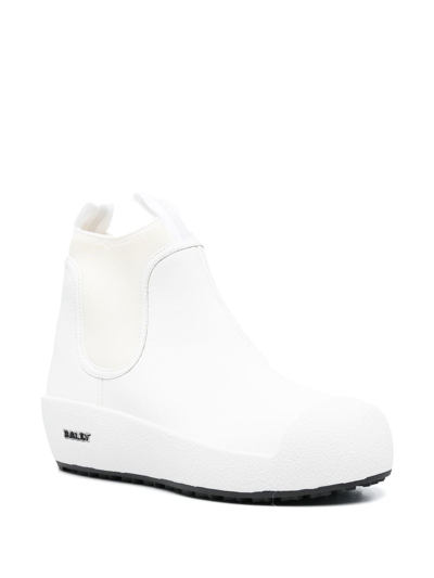 Shop Bally Gadey Flatform Elastic-panel Boots In White