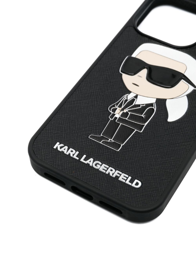 Shop Karl Lagerfeld Ikonik 2.0 Karl Iphone 14 Case In Black