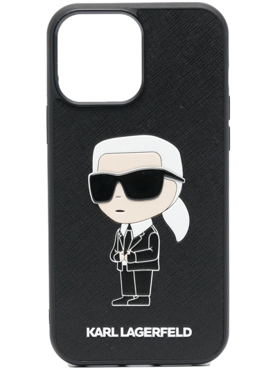 Shop Karl Lagerfeld Ikonik 2.0 Karl Iphone 13 Pro Case In Black