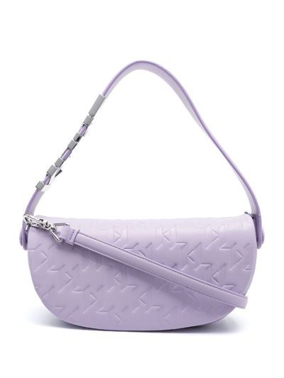 Shop Karl Lagerfeld K/swing Shoulder Bag In Purple