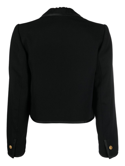 Pre-owned Saint Laurent 棉混纺短款夹克（1980年代典藏款） In Black