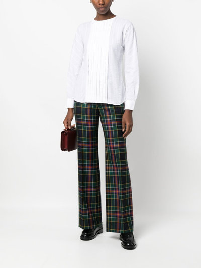 Pre-owned Giorgio Armani 1970s Pleated Button-up Shirt In White