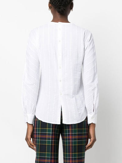 Pre-owned Giorgio Armani 1970s Pleated Button-up Shirt In White