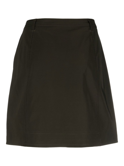Pre-owned Prada 2000s High-waisted A-line Skirt In Green