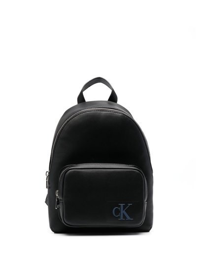 Shop Calvin Klein Jeans Est.1978 Logo-patch Backpack In Black