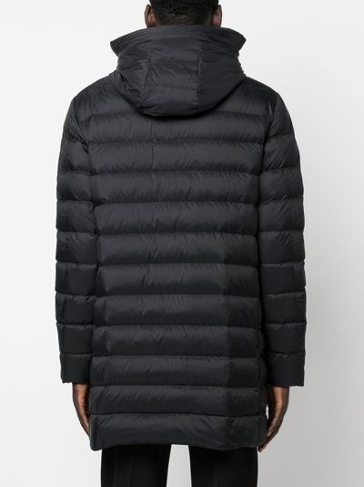 Shop Peuterey Logo-patch Padded Down Coat In Black