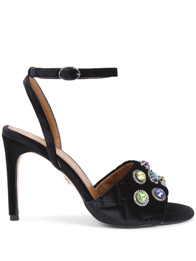 Shop Kurt Geiger Octavia Crystal Sandals In Black