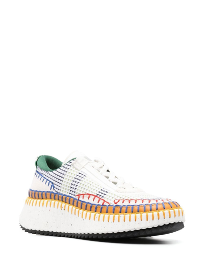 Shop Chloé Nama Low-top Sneakers In White