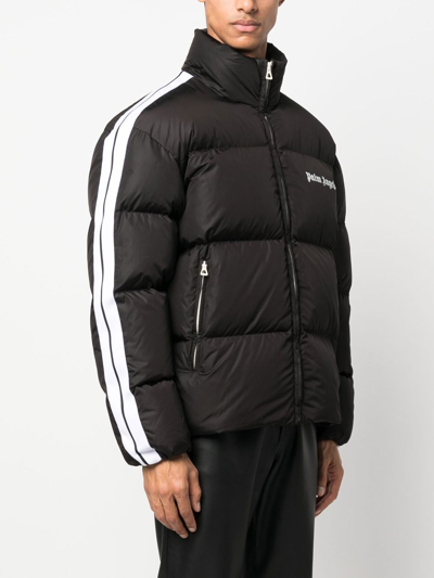 Shop Palm Angels Classic Padded Down Jacket In Black