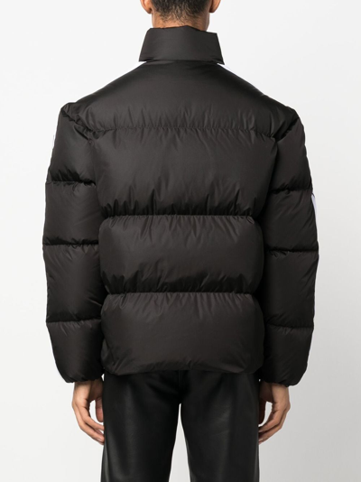 Shop Palm Angels Classic Padded Down Jacket In Black