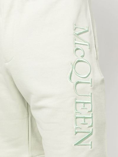 Alexander Mcqueen Pastel Green Cotton Bermuda Shorts In Green
