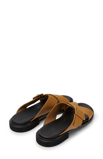 Shop Camper Edy Slide Sandal In Medium Brown