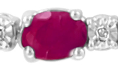 Effy Sterling Silver Ruby Diamond Bracelet In Red