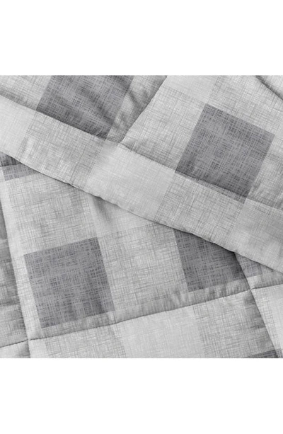 Homespun Gray Plaid Premium Microfiber Comforter Set In Gray