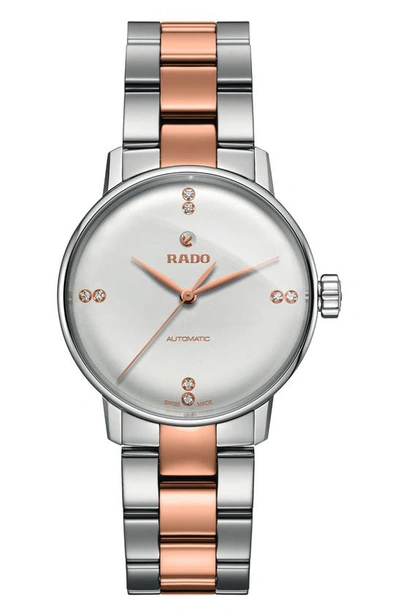 Shop Rado Coupole Two-tone Diamond Bracelet Watch, 32mm In 000