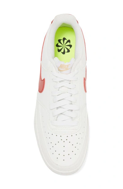 Shop Nike Court Vision Low Sneaker In Summit White/ Cinnabar