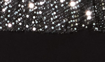 By Design Sandra Dico Dot Sequin Long Sleeve Jumpsuit In Black/ Silver