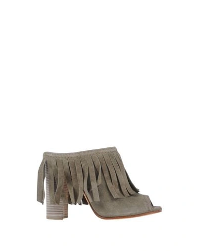 Shop Casadei Mules In Military Green