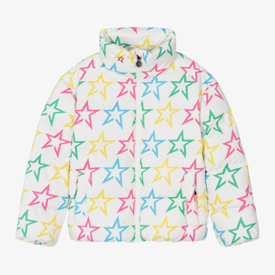 Shop Perfect Moment Girls White Star Print Puffer Jacket