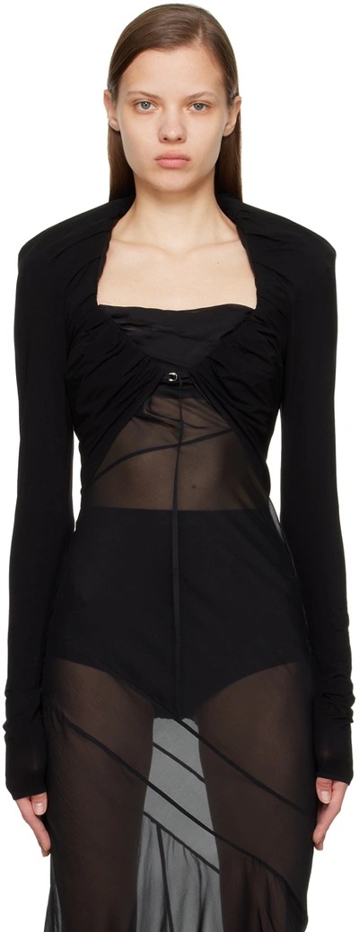 Jacquemus Black Le Papier 'le Haut Goccia' Blouse In 990 Black