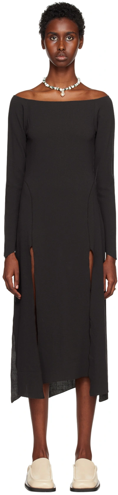Shop Paloma Wool Brown Alfalfa Midi Dress In C/326 Dark Brown